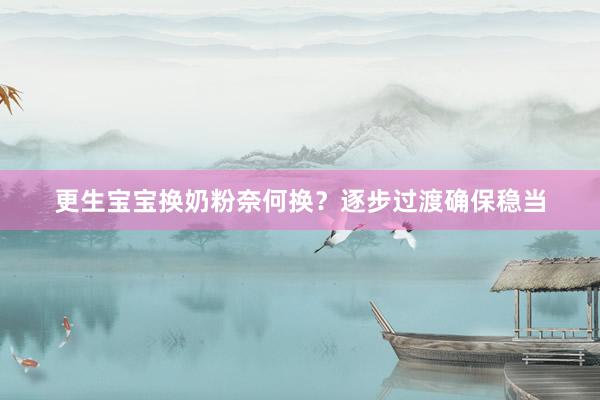 更生宝宝换奶粉奈何换？逐步过渡确保稳当